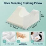 Facial Surgery Recovery Pillow Back Sleeper Wedge Pillow for Facelift & Rhinoplasty Recovery,Memory Foam Support Back Sleeping Training Pillows Suit for After Neck Surgery Hair Transplant or Nose Job - Image 4