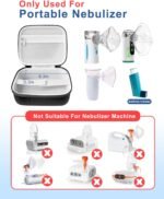 Carrying Case for Portable Handheld Inhaler Nebulizer Asthma Inhaler Black | Compact Medical Holder Travel Case for Portable Inhaler Nebulizer or Asthma Inhaler for Adults and Kids (Case Only) - Image 4