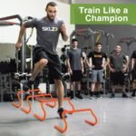 Agility Ladder Training Equipment Set - Agility Ladder(12 Rungs/20ft), 4 Speed Hurdles, 12 Training Cones, Jump Rope, Parachute for Speed/Soccer/Football Training with Carry Bag - Image 4