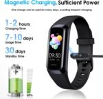 Fitness Tracker, 24/7 Heart Rate Blood Oxygen Blood Pressure Body Temp Monitor Sleep Calorie Tracker with 1.1" AMOLED Touch Color Screen Pedometer Smart Watch Waterproof for Women Men - Image 9