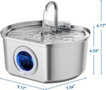 Cat Water Fountain Stainless Steel: 108oz/3.2L Cat Fountain for Drinking | Pet Water Fountain Inside - Automatic Dog Watering Dispenser Bowl - Pet Feeding & Watering Supplies - Water Level Window - Image 11