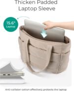 BAGSMART Tote Bag for Women, Lightweight Puffy Tote Bag with Compartments Shoulder Bag Handbag for Travel, Work, Gym | Lightweight - Image 6