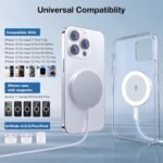 MagSafe Charger 2 Pack: Magnetic Wireless Charge iPhone 17-12 & AirPods | Strong Magnet Charging Pad, with Dual USB C to A Converters, Ultra-Thin & Portable, Ideal for Home Office & Travel, White - Image 3
