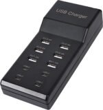 USB Charger,50W USB Charging Station with 10-Port (6 USB-A Port & 4 USB-C Port) Compatible with iPhone 15/14/13/12/11/X/8/7/6 Phones, Watch,Tablets, Smartphones Black - Image 9