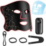 LED Light Therapy Mask (E106A) for Face, 850NM Near-Infrared Portable Rechargeable Red Light Therapy Mask, Soft Silicone Red Light Therapy with Timer for Home & Travel - Image 2