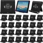 Qunclay 24 Pcs Employee Appreciation Gift Bulk Desktop Cell Phone Stand Holder for Desk Motivational Tablet Stand Thank You Gift for Staff Employee Coworkers Team Office Nurse Teachers (Black) - Image 2
