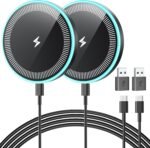 Wireless Charger 2Pack 6FT Samsung Magnetic MagSafe Fast Charging Pad | with USB-C/A Ports for Samsung Galaxy S25 Ultra/S24 FE/S23 Ultra/S22/S21/Z Google Pixel 9-7 | Strong Magnet Technology - Image 2