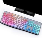 Keyboard Cover Skin Protector for Logitech MK295 MK275 MK270 Wireless Keyboard, Logitech K200 K260 K270 K275 K295 MK200 MK260 Ultra Thin Desktop PC Silicone Keyboard Cover-Colorful - Image 4