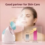 EZBASICS Facial Steamer, Nano Ionic Warm Mist for Facial Deep Cleaning Blue | Professional Face Steamer for Home Sauna SPA, Unclogs Pores Sinuses, Bonus 5 Piece Stainless Steel Skin Kit - Image 6