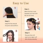 60 Pieces Hair Perm Pods Plastic Perming Rods Cold Wave Rods Curlers Hair Rollers with 1 Pieces Steel Pintail for Hairdressing Styling(Grey, 1.5 Cm/0.59 Inch) - Image 7