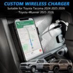 Magnetic Wireless Charger for Toyota Tacoma 2024 2025 2026 for Toyota 4Runner 2025 2026 15W Fast Wireless Car Phone Charger Pad Non-Slip Phone Holders for iPhone 17/16/15/14/13/12 - Image 3