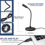 CMTECK USB Computer Microphone G009, Noise-Cancelling Recording Desktop Mic for PC/Laptop for Online Chatting, Home Studio, Podcasting, Gaming, Skype, YouTube with Mute Function(Windows/Mac) | Built-in pop filter and metal base. 360° adjustable neck, mute button. Great for podcasting, gaming, YouTube (Windows/macOS) - Image 8