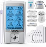 NURSAL 24 Modes TENS Unit Muscle Stimulator for Pain Relief, Rechargeable Electronic Pulse Massager, 8 Pcs Pads, Drug-Free Pain Relief for Shoulder, Back, Muscle, ABS Pads Holder - Image 2