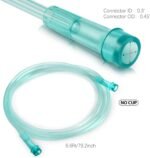 ANSNF Oxygen Mask for Face Adult with Tube - Size M L Green - NO Cup | NO CUP design - comes with 2 masks & 6.6' tubing (M+L). No smell, lightweight, easy to clean. Assembly in 10 seconds. - Image 5