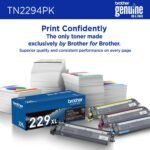 Brother Genuine TN2294PK Standard Yield 4-Pack Printer Toner Cartridges - Black, Cyan, Magenta, Yellow Toner Multipack | Standard-yield 4-pack - Image 5