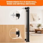 Pawtners Retractable Baby Gates, 34" Tall Extends to 80" Wide Dog Gate | Long Gate with Reinforced 6 Supporting Rods to Prevent Crawling for Stairs, Hallways, Indoor & Outdoor Open Spaces - Image 6