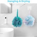 Chuya Bath Loofah Sponges 70 Grams Large Size,4 Pack Shower Sponge | Exfoliating Cleaning Bath Loofa Body Scrubber Balls for Women Men Children Washing - Image 7
