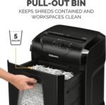 Fellowes Powershred 12 Sheet Cross-Cut Paper Home Office Paper Shredder, 19.50" H x 9.69" W x 13.44" D - Image 6