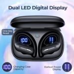 Active Noise Cancelling Wireless Earbuds Bluetooth Headphones 90 Hrs Playtime Ear Buds with Hi-Res Stereo Deep Bass Power Display Earphones with Earhooks Waterproof Transparency Headset Sports/Running - Image 5
