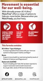 Move Free Ultra Triple Action Joint Support Supplement - Type II Collagen Boron & Hyaluronic Acid - Supports Joint Comfort, Cartiliage & Bones in 1 Tiny Pill Per Day, 64 Tablets (64 servings)* | Type II Collagen Boron & Hyaluronic Acid, Supports Joint Comfort, Cartilage & Bones in 1 Tiny Pill Per Day, Daily Supplements - Image 7