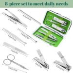 16-Piece Manicure Set Bulk, Stainless Steel Nail Clipper Set with Ergonomic Handles, Complete Pedicure Care Kit for Home Salon Travel, 4 Color Options (4 Each), 8 Essential Grooming Tools - Image 3
