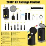 walrfid Laptop Phone Screen Cleaner Kit, Computer Keyboard Brush Cleaning Spray for iPhone AirPods MacBook iPad, 20-in-1 Electronic Device Clean Tool for Camera Earbud Car Screens (Black) - Image 3