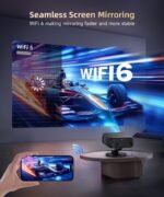 1500ANSI Google TV Smart Projector, Auto Focus & Keystone,with Stand | For Office Presentations, Classroom Teaching, Outdoor Camping & Family Theater, Built-in WiFi Bluetooth, 360° Rotatable Stand - Image 8
