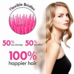 4 Pack Vented Detangling Hair Brush - Detangler Hairbrush with Soft Bristles for Effortless Tangle Free - Ideal for Wet Dry or Curly Damaged Hair for Women Men Kids - Image 4