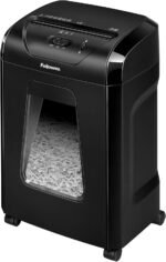 Fellowes Powershred 12 Sheet Cross-Cut Paper Home Office Paper Shredder, 19.50" H x 9.69" W x 13.44" D - Image 2