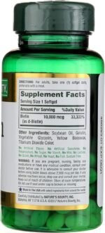 Nature's Bounty Biotin Hair Skin & Nails Vitamins, 10,000mcg, 120 Softgels - Image 4
