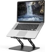 Adjustable Laptop Stand for Desk, Metal Laptop Riser Holder | Portable Desktop Book Stands, Foldable Ventilated Cooling Computer Notebook Stand Compatible with 10-15.6” Laptops, Tablets - Image 2