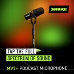 Shure MV7+ USB-C & XLR Podcast Dynamic Mic with Stand - Black | OBS-certified USB-C and XLR dynamic mic with stand, LED touch panel, auto level and pop filter for podcasting - Image 4