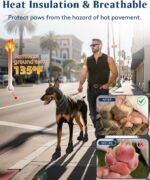 Dog Shoes for Hot Pavement, Breathable Dog Boots Paw Protectors with Adjustable Straps & Non-Slip Sole, Easy On & Off, Waterproof, Easy-Cleaning (Black, XL) - Image 5