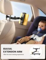 Lamicall Car Headrest Tablet Holder, 3 in 1 Extension Adjustable Arm | Tablet Car Mount for Back Seat, Gifts Road Trip Essentials for Kids, for 4.7-11" Devices, iPad Pro Air Mini, Galaxy, Fire HD - Image 3