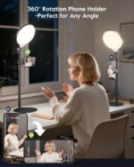 Desk Ring Light with Stand for Computer, 30 Modes Video Conference Lighting | Adjustable Desk Light for Video Recording, Zoom Lighting for Computer, Webcam, Podcast, Calls, Home Office, CRI 97.8 - Image 8