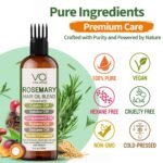 Blend Of Pure Rosemary Oil For Hair Growth 6 Fl Oz With Castor, Batana Oil | Infused With Biotin & Vitamin E-Blend of Effective Hair Oils for Hair Growth-Strengthening Treatment - VITAL AFFAIR - Image 9