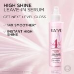 L'Oreal Paris Elvive Glycolic + Gloss High Shine Leave-In Hair Serum, Smooths Dull, Porous Hair Into High-Shine, Glossy Hair, 4.4 Fl Oz - Image 6