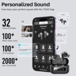 TOZO Hybrid Active Noise Cancelling in Ear Wireless Earbuds, 68H Playtime | 6 Mics AI Clear Calls, LED Display, 32 Preset EQs App, Bluetooth 5.3 Headphones, IPX8 Waterproof, Comfort Fit Ear Buds Black - Image 7