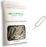 iSYFIX SIM Card Tray Eject Pin Removal Tool, 10 Pack | Steel Ejector Needles for Android, Samsung and Tablets, for Wallet, Keychain or Travel Kit - Image 2