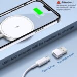 MagSafe Charger 2 Pack: Magnetic Wireless Charge iPhone 17-12 & AirPods | Strong Magnet Charging Pad, with Dual USB C to A Converters, Ultra-Thin & Portable, Ideal for Home Office & Travel, White - Image 7