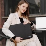 MOSISO Laptop Case 15 inch, Laptop Sleeve Bag with Pocket | Compatible with MacBook Air 15 inch M5 M4 M3 M2 2026-2023, Dell XPS, Polyester Vertical Computer Bag, Black - Image 6