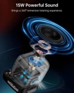 Divoom Ditoo Retro Pixel Art Game Bluetooth Speaker with 16X16 LED App Controlled Front Screen (Black) - Image 4