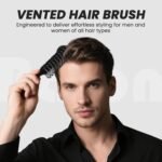 Hair Brush for Men and Women, Pain-Free Speed Dry Detangling Brush | Vented Brush Design for Fast Airflow, Anti-static Bristles Reduce Breakage, Works on Wet or Dry, Straight or Curly Hair - Image 6