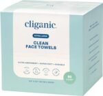 Cliganic Clean Face Towels XL, Disposable, Ultra-Absorbent, Hypoallergenic & Soft - Makeup Remover Dry Wipes, Pamper Your Face, Feel Fresh & Radiant, Hygienic Towelettes, for All Skin Types (50 Ct) - Image 10