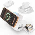 [Apple MFi Certified]Magnetic Charger 3 in 1 Charging Station,25W Wireless Foldable Mag-Safe Charger 6FT USB-C Cable Wireless iPhone Charging Station Compatible with iPhone 17/16/15/14/13/12 Pro/Plus - Image 2