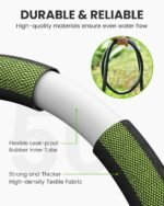 RAINPOINT 25FT Flat Soaker Hose, Flexible & Heavy-Duty Drip Hose with Anodized Aluminum Fittings, 80% Water-Saving Double Layer Gardening Irrigation Hose, Green - Image 8