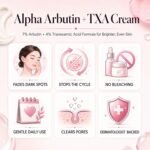 Korean Brightening Cream for Face & Body, Arbutin And Tranexamic Acid Facial Cream For Uneven Skin Tone And Dark Spot Appearance Care For Daily Skincare Routine - Image 6