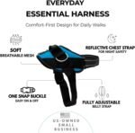 ShawnCo Essential Dog Harness, No-Pull Pet Vest with 3 Leash Clips, No Choke, Reflective, Adjustable and Padded, for Easy Walking and Training for Small, Medium and Large Dogs (Oceanic Blue, S) - Image 3