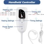 Electric Heating pad with 6 Heat Settings, Auto Shut Off, Dry Electric Heating for Back Neck Knee Arms Legs Shoulder Heat Pads for Christmas Birthday Father's Day Mother's Day (24"X12", Dark Blue) - Image 6