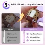 COSLUS C40 Electric Nail Drill Professional, Precise Dial Speed Control | Nail File Machine for Acrylic Gel Dip Powder Removal, Compact Manicure Tools, Beginner-friendly Polishing Set, Home - Image 3